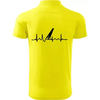 Pánská košile Ekg ruční pila - Polokošile pánská Pique Polo 203 - L ( Citrónová )