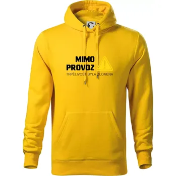 Pánská mikina Mimo provoz - trpělivost byla zlomena - Mikina pánská Cape s kapucí - 3XL ( Žlutá )