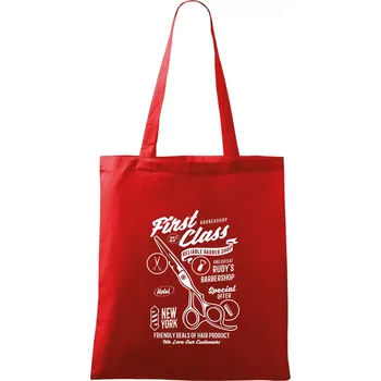Nákupní taška First Class Barber - Taška bavlněná - 42 x 38 cm ( Červená )