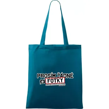 Prosím žádné fotky - fušeřina - Taška bavlněná - 42 x 38 cm ( Petrolejová )