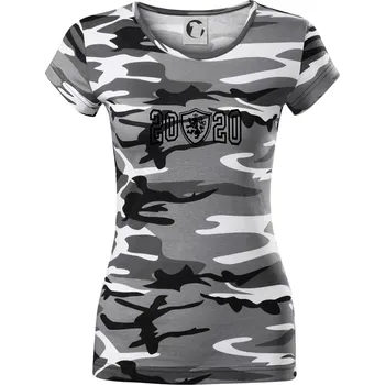 Dámské tričko Narozeninový motiv - znak - 2020 - Dámské maskáčové triko - S ( Šedý maskáč )