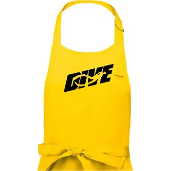 Kuchyňská zástěra Freediving - Dive - Pánská zástěra na vaření - Univerzální velikost ( Žlutá )