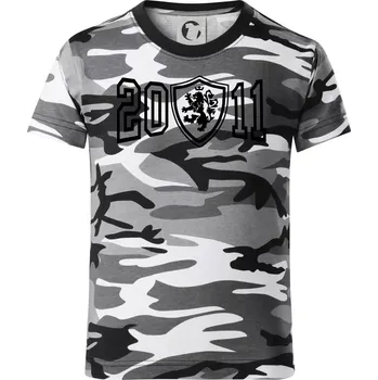 Chlapecké tričko Narozeninový motiv - znak - 2011 - Dětské maskáčové triko - 146 cm/10 let ( Šedý maskáč )