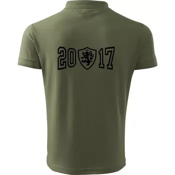 Pánská košile Narozeninový motiv - znak - 2017 - Polokošile pánská Pique Polo 203 - M ( Khaki )