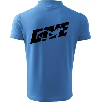 Pánská košile Freediving - Dive - Polokošile pánská Pique Polo 203 - 5XL ( Azurově modrá )