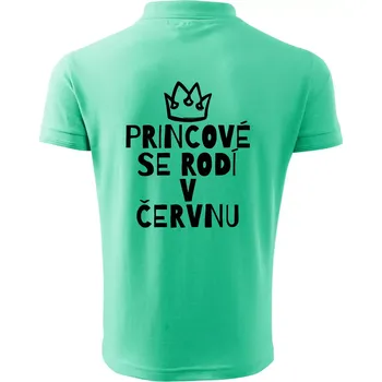 Pánská košile Princové se rodí v červnu - Polokošile pánská Pique Polo 203 - 5XL ( Mátová )