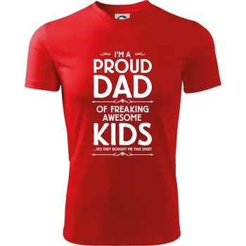 Pánské oblečení Proud DAD - KIDS - Pánské triko Fantasy sportovní (dresovina) - XL ( Červená )