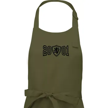 Kuchyňská zástěra Narozeninový motiv - znak - 2001 - Dámská zástěra na vaření - Univerzální velikost ( Khaki )