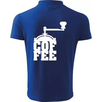 Pánská košile Coffee mlýnek - Polokošile pánská Pique Polo 203 - 4XL ( Královská modrá )