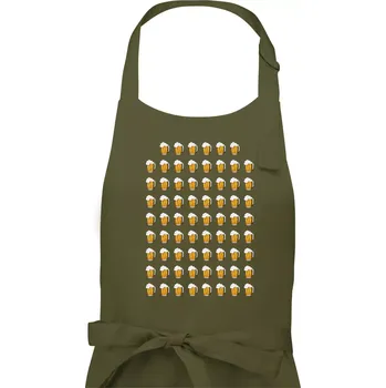 Kuchyňská zástěra Narozeniny - 70x pivo - Dámská zástěra na vaření - Univerzální velikost ( Khaki )