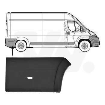 Lišta karosérie Ozdobná / ochranná lišta, boční stěna VAN WEZEL 0983420