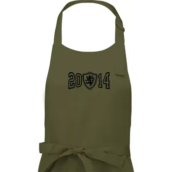 Kuchyňská zástěra Narozeninový motiv - znak - 2014 - Dámská zástěra na vaření - Univerzální velikost ( Khaki )