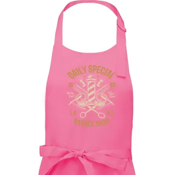 Kuchyňská zástěra Daily Special Barber Shop - Pánská zástěra na vaření - Univerzální velikost ( Růžová )