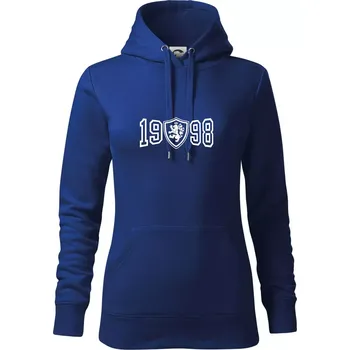 Dámská mikina Narozeninový motiv - znak - 1998 - Mikina dámská Cape s kapucí - L ( Královská modrá )