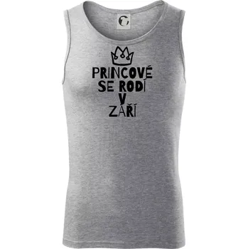 Princové se rodí v září - Tílko pánské Core - 2XL ( Tmavě šedý melír )