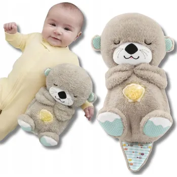 usínáček Fisher-Price Vydra Dýchací Humming plyšový mazlíček přítulníček pro miminka 0+ FXC66