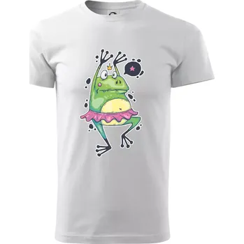 Pánské tričko Žabka baletka - Triko extra velké (5-8XL) - 6XL ( Bílá )