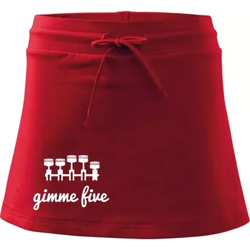 Dámská sukně Gimme five - dej mě pět - pětiválec - Sportovní sukně - two in one - M ( Červená )