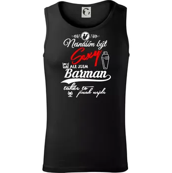 Pánské termoprádlo Nesnáším být sexy - nápis - barman / barmanka - Tílko pánské Core - XL ( Černá )
