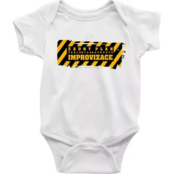 Kojenecké oblečení Žádný plán - improvizace - Body kojenecké s krátkým rukávem - Krátký r. 12-18 měs ( Bílá )