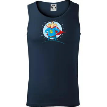 Táta superman - holka a holka - Tílko pánské Core - S ( Námořní modrá (velmi tmavá - téměř černá) )