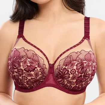 Podprsenka Empreinte - Agathe podprsenka vysoká nevyztužená amarante 75G 07204