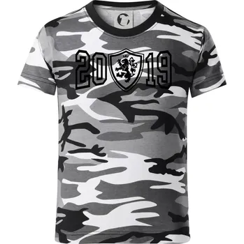 Chlapecké tričko Narozeninový motiv - znak - 2019 - Dětské maskáčové triko - 122 cm/6 let ( Šedý maskáč )