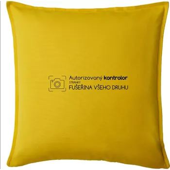 Polštář Autorizovaný kontrolor stránky fušeřina všeho druhu - Polštář 50x50 - 50x50 - Pouze potah ( Žlutá )