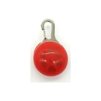 Obojek pro psa Přívěšek na obojek BEZPEČNOSTNÍ SVÍTÍCÍ LED - červený