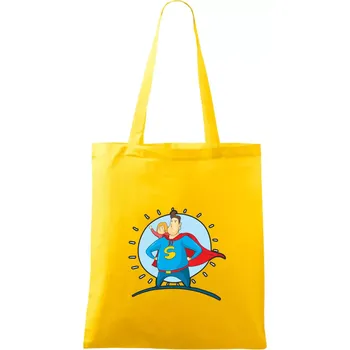 Táta superman - holka - Taška bavlněná - 42 x 38 cm ( Žlutá )