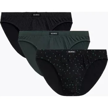 Pánská móda Pánské slipy Atlantic – lehká bavlna- pohodlný pas, černošedá S i384_18449881