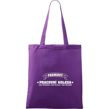 Prémiový pracovní kolega - Taška bavlněná - 42 x 38 cm ( Fialová )