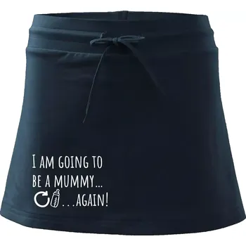 Dámská sukně I am going to be a mummy…again! - Sportovní sukně - two in one - XL ( Námořní modrá (velmi tmavá - téměř černá) )