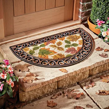 3Pagen Rohožka Listy půlkulatá 45x75 cm