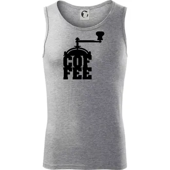 Coffee mlýnek - Tílko pánské Core - L ( Tmavě šedý melír )