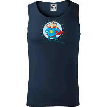 Táta superman - kluk a kluk - Tílko pánské Core - 2XL ( Námořní modrá (velmi tmavá - téměř černá) )