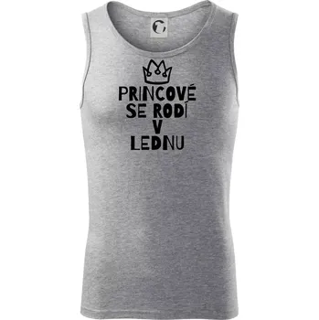 Princové se rodí v lednu - Tílko pánské Core - XL ( Tmavě šedý melír )