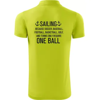 Pánská košile Sailing beacause one ball - Polokošile Victory sportovní (dresovina) - L ( Limetková )