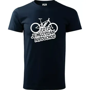 Pánské tričko Ebike plán na důchod - Triko extra velké (5-8XL) - 8XL ( Námořní modrá (velmi tmavá - téměř černá) )
