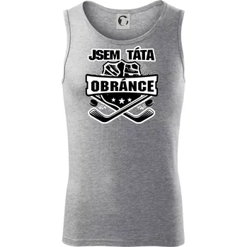 Hokejový erb - Táta útočníka - Tílko pánské Core - 2XL ( Tmavě šedý melír )