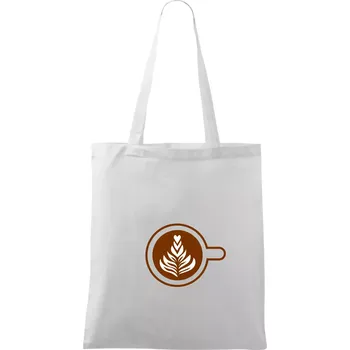 Coffee art - Taška bavlněná - 42 x 38 cm ( Bílá )