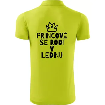 Pánská košile Princové se rodí v lednu - Polokošile Victory sportovní (dresovina) - XL ( Limetková )