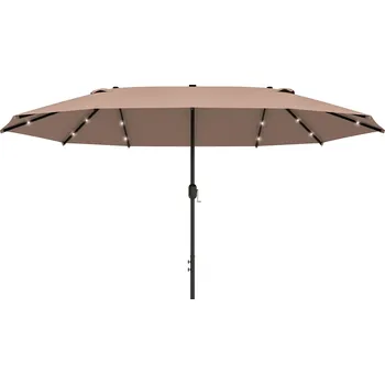 Zahradní altán Slunečník Outsunny Oval Khaki 440 x 260 cm