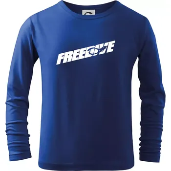 Chlapecké tričko Freedive - nápis s potápěčem - Triko dětské Long Sleeve - 146 cm/10 let ( Královská modrá )