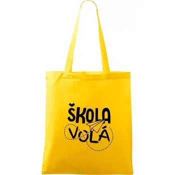 Škola volá - Taška bavlněná - 42 x 38 cm ( Žlutá )