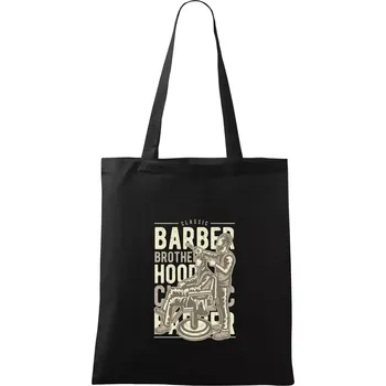 Nákupní taška Barber Brotherhood - Taška bavlněná - 42 x 38 cm ( Černá )
