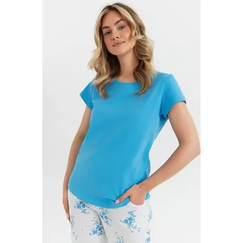Dámské pyžamo Cana azurové dámské pyžamo s krátkým rukávem, azure XXL i384_25467574