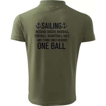 Pánská košile Sailing beacause one ball - Polokošile pánská Pique Polo 203 - L ( Khaki )