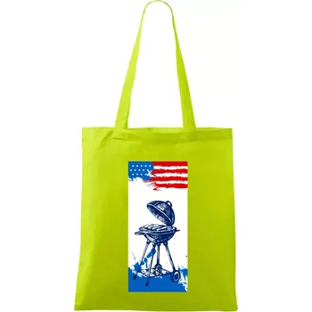 USA BBQ draw grill - Taška bavlněná - 42 x 38 cm ( Limetková )