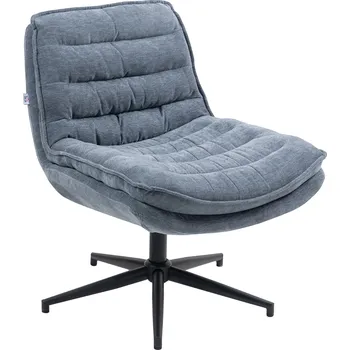 HOMCOM Otočná kancelářská židle se širokým sedákem, prostorná čalouněná židle do kanceláře, pracovny, tmavě šedá